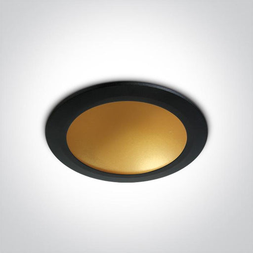 LED Downlight Black-Brass Circular Warm White LED built in 800lm 16W Die Cast One Light SKU:10116FD/B/BS - Toplightco