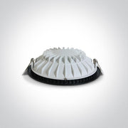 LED Downlight White-Brass Circular Warm White LED built in 800lm 16W Die Cast One Light SKU:10116FD/W/BS - Toplightco