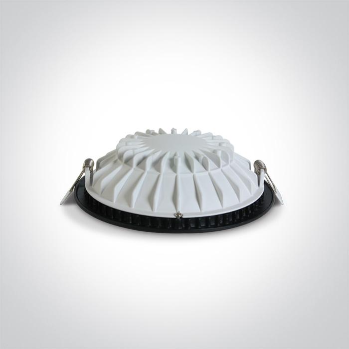 LED Downlight White-Brass Circular Warm White LED built in 800lm 16W Die Cast One Light SKU:10116FD/W/BS - Toplightco