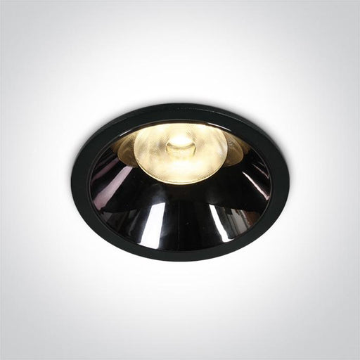 LED Spotlight Black Circular Warm White LED 1750lm Die Cast One Light SKU:10118DC/B/W - Toplightco