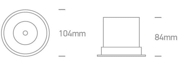 LED Spotlight Black Circular Warm White LED 1750lm Die Cast One Light SKU:10118DC/B/W - Toplightco