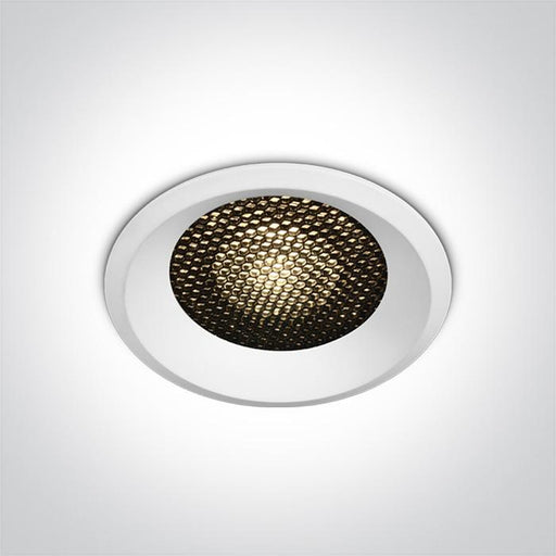 LED Spotlight White Circular Warm White LED 1500lm Die Cast One Light SKU:10118DH/W/W - Toplightco