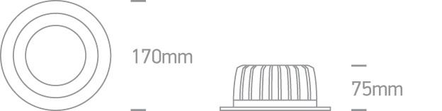 LED Downlight White Circular Cool White LED built in 1800lm 20W Die Cast One Light SKU:10120CA/W/C - Toplightco