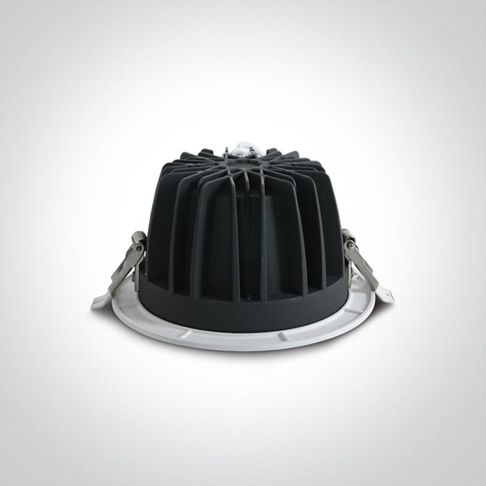 LED Downlight White Circular Cool White LED built in 1800lm 20W Die Cast One Light SKU:10120CA/W/C - Toplightco