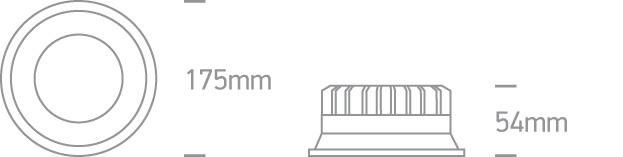 LED Downlight White Circular Warm White LED Outdoor LED built in 1700lm 20W Die Cast One Light SKU:10120FD/W/W - Toplightco