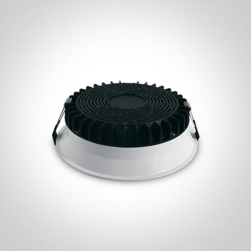 LED Downlight White Circular Warm White LED Outdoor LED built in 1700lm 20W Die Cast One Light SKU:10120FD/W/W - Toplightco