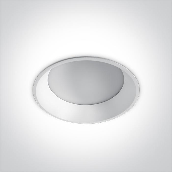 LED Downlight White Circular Cool White LED Outdoor LED built in 1700lm 20W Die Cast One Light SKU:10120FD/W/C - Toplightco
