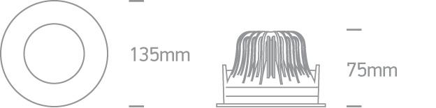 LED Downlight White Circular Cool White LED Outdoor LED built in 1600lm 20W Die Cast One Light SKU:10120G/W/C - Toplightco