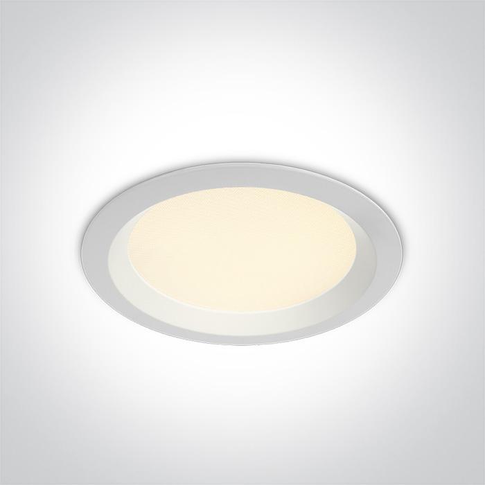 LED Downlight White Circular Daylight - Cool White - Warm White LED built in 1500lm 20W Die Cast One Light SKU:10120UV/W - Toplightco