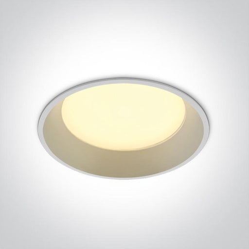 LED Downlight White Circular Cool White LED built in 1870lm 22W Die Cast One Light SKU:10122D/W/C - Toplightco