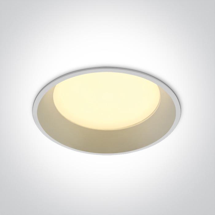 LED Downlight White Circular Cool White LED built in 1870lm 22W Die Cast One Light SKU:10122D/W/C - Toplightco
