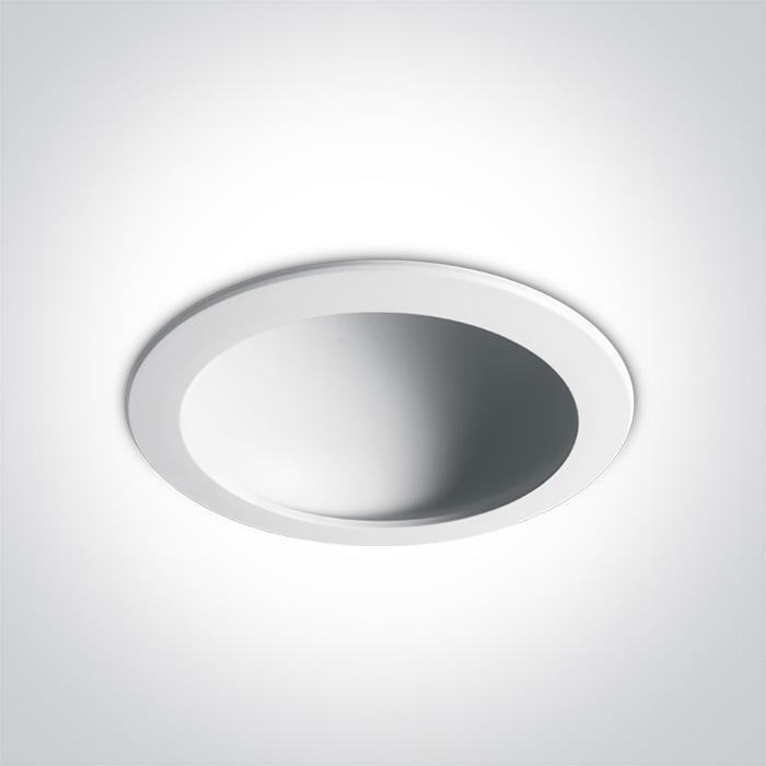 LED Downlight White Circular Warm White LED built in 1550lm 22W Die Cast One Light SKU:10122FD/W/W - Toplightco