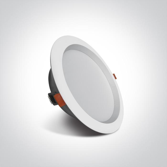 LED Downlight White Circular Cool White LED built in 1800lm 24W Aluminium One Light SKU:10124T/W/C - Toplightco