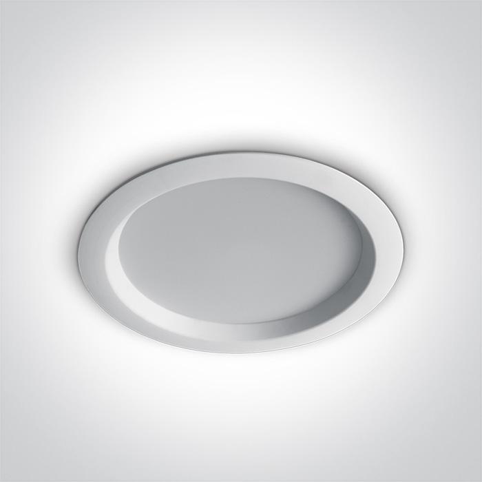 LED Downlight White Circular Warm White LED built in 1700lm 24W Aluminium One Light SKU:10124T/W/W - Toplightco