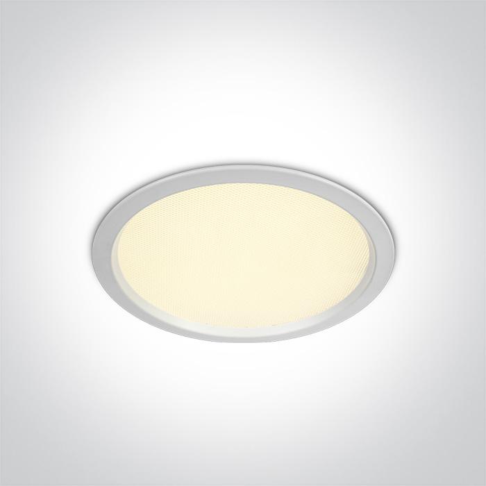 LED Downlight White Circular Warm White LED built in 1800lm 24W Die Cast One Light SKU:10124U/W/W - Toplightco
