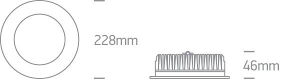 LED Downlight White Circular Cool White LED Outdoor LED built in 2000lm 25W Die Cast One Light SKU:10125B/W/C - Toplightco