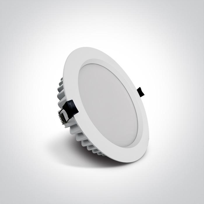 LED Downlight White Circular Warm White LED Outdoor LED built in 1875lm 25W Die Cast One Light SKU:10125B/W/W - Toplightco