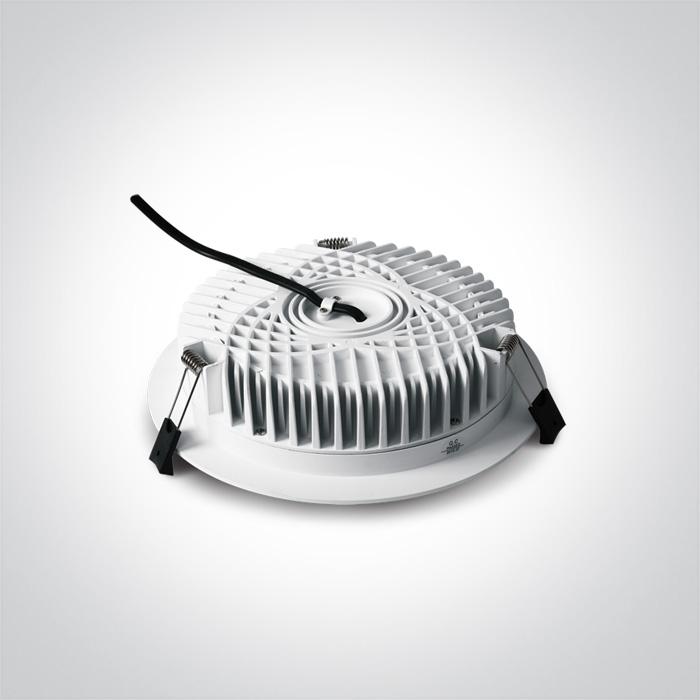 LED Downlight White Circular Warm White LED Outdoor LED built in 1875lm 25W Die Cast One Light SKU:10125B/W/W - Toplightco