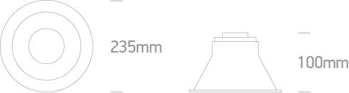 LED Downlight White Circular Cool White LED Outdoor LED built in 2125lm 25W Aluminium One Light SKU:10125TD/W/C - Toplightco