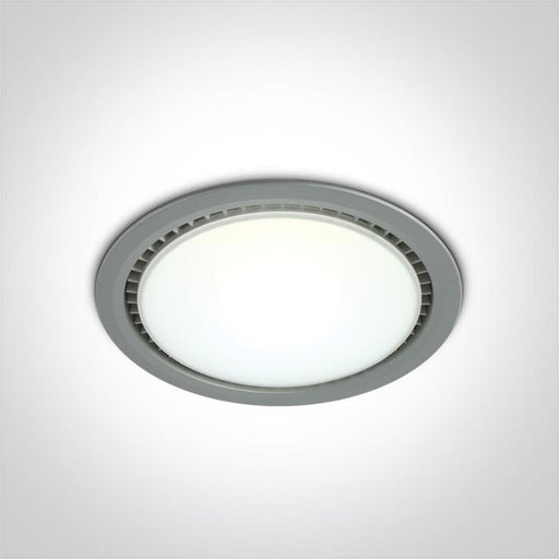 LED Downlight Grey Circular Daylight LED built in 1400lm 28W Die Cast One Light SKU:10128/G/D - Toplightco