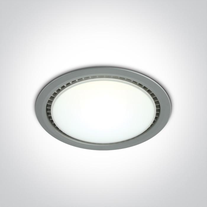LED Downlight Grey Circular Daylight LED built in 1400lm 28W Die Cast One Light SKU:10128/G/D - Toplightco