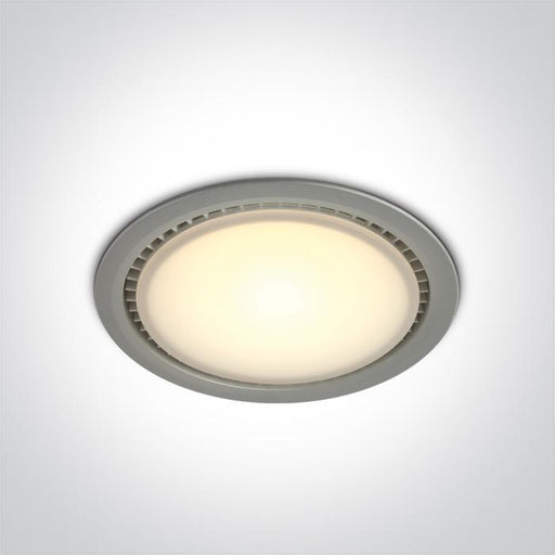 LED Downlight Grey Circular Warm White LED built in 1150lm 28W Die Cast One Light SKU:10128/G/W - Toplightco