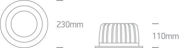 LED Downlight White Circular Cool White LED built in 2700lm 30W Die Cast One Light SKU:10130CA/W/C - Toplightco