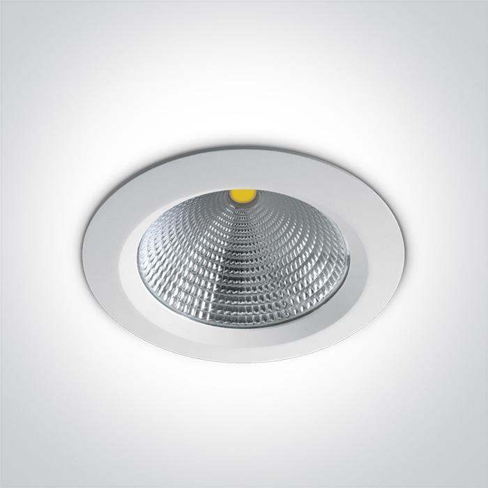 LED Downlight White Circular Cool White LED built in 2700lm 30W Die Cast One Light SKU:10130CA/W/C - Toplightco