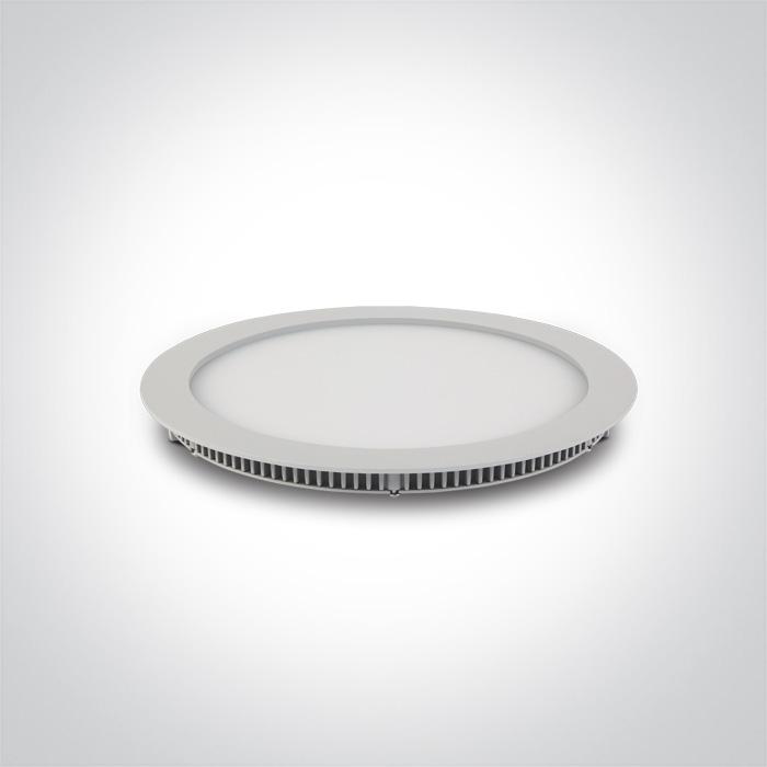 LED Downlight White Circular Cool White LED built in 2100lm 30W Die Cast One Light SKU:10130FA/W/C - Toplightco