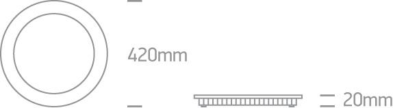 LED Downlight White Circular Warm White LED built in 2520lm 40W Die Cast One Light SKU:10140F/W/W - Toplightco