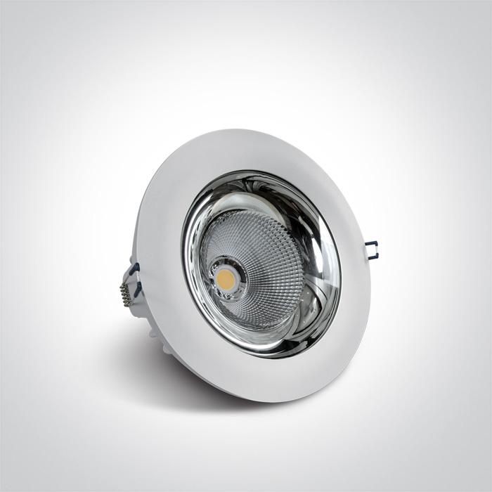 LED Downlight White Circular Warm White LED Outdoor LED built in 4000lm 50W Die Cast One Light SKU:10150G/W/W - Toplightco
