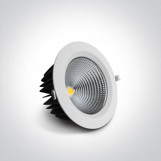 LED Downlight White Circular Warm White LED built in 5400lm 60W Die Cast One Light SKU:10160CA/W/W - Toplightco