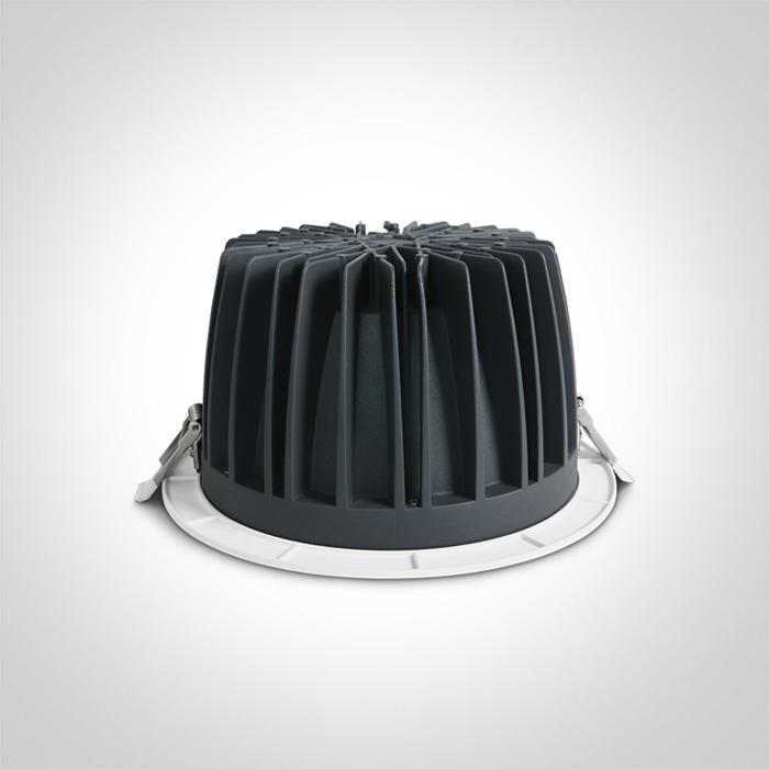 LED Downlight White Circular Warm White LED built in 5400lm 60W Die Cast One Light SKU:10160CA/W/W - Toplightco