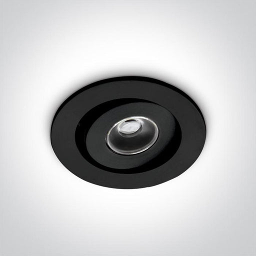 LED Spotlight Black Circular Daylight LED 60lm Aluminium One Light SKU:11101B/D/15 - Toplightco