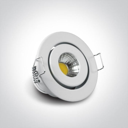 LED Spotlight White Circular Warm White LED 200lm@700mA Aluminium One Light SKU:11103B/W/W - Toplightco