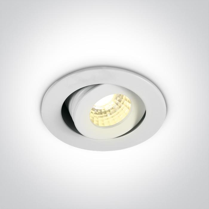 LED Spotlight White Circular Warm White LED 200lm@700mA Aluminium One Light SKU:11103B/W/W - Toplightco