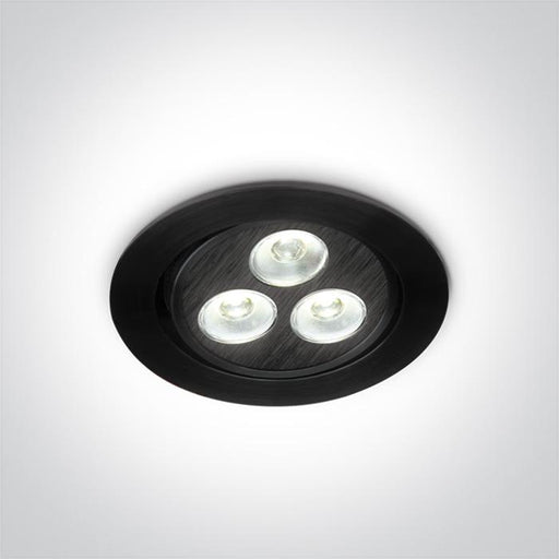 LED Spotlight Black Circular Daylight LED 180lm Aluminium One Light SKU:11103LB/D/35 - Toplightco