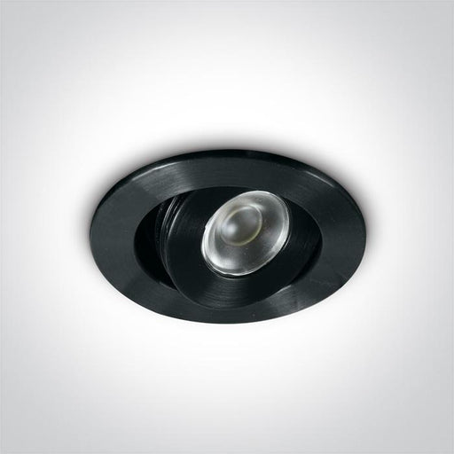 LED Spotlight Black Circular Daylight LED 120lm Aluminium One Light SKU:11103LC/B/D/35 - Toplightco