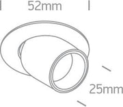 LED Spotlight White Circular Warm White LED 280lm Aluminium One Light SKU:11103M/W/W - Toplightco