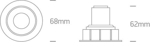 LED Spotlight White Circular Warm White LED 400lm@5W Aluminium One Light SKU:11104K/W/W - Toplightco