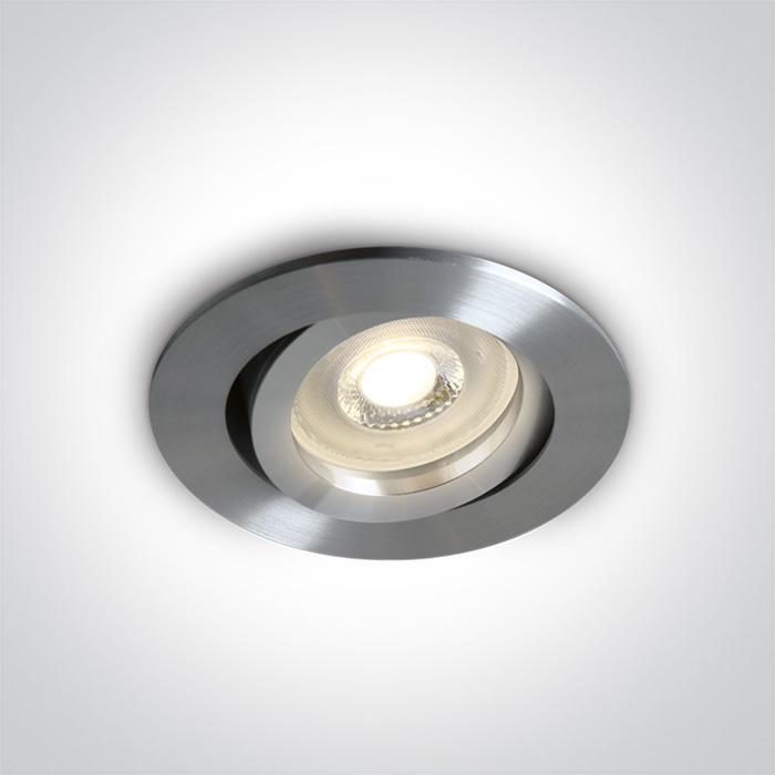 LED Spotlight Aluminium Circular Replaceable lamp 50W Aluminium One Light SKU:11105A1/AL - Toplightco