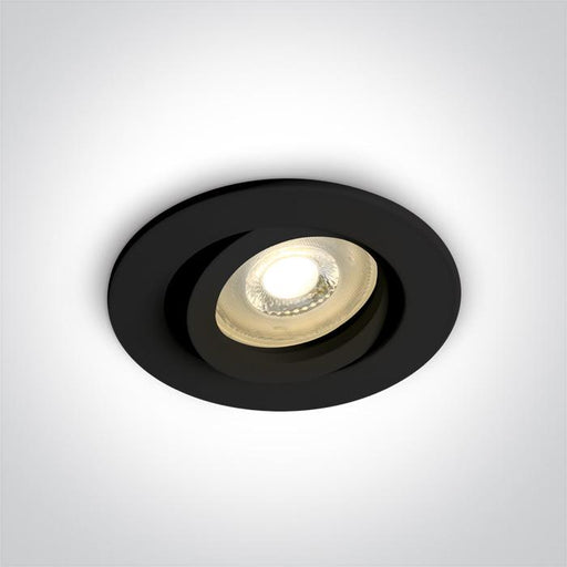 LED Spotlight Black Circular Replaceable lamp 50W Aluminium One Light SKU:11105A1/B - Toplightco