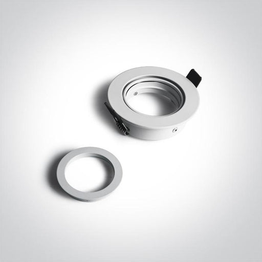 LED Spotlight White Circular Replaceable lamp 50W Aluminium One Light SKU:11105A1/W - Toplightco