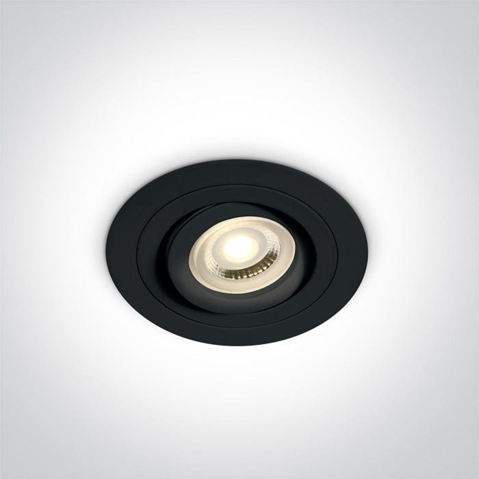 Black Gu10 10w Adjustable Downlight One Light SKU:11105ABG/B - Toplightco