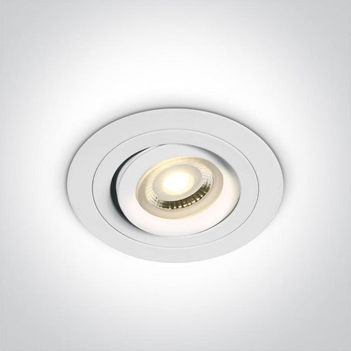 LED Spotlight White Circular Replaceable lamp 50W Aluminium One Light SKU:11105ABG/W - Toplightco
