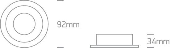 LED Spotlight White Circular Replaceable lamp 50W Aluminium One Light SKU:11105ABGL/W - Toplightco