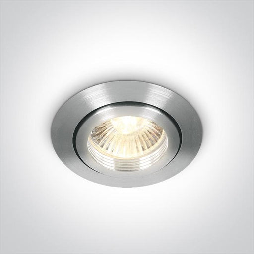LED Spotlight Aluminium Circular Natural Aluminium One Light SKU:11105AL/AL - Toplightco