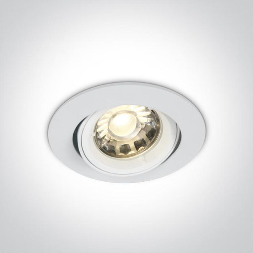 LED Spotlight White Circular Die Cast One Light SKU:11105C/W - Toplightco