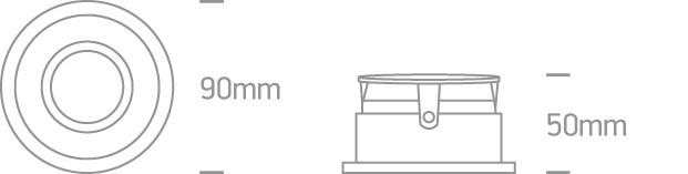 LED Spotlight White Circular Replaceable lamp 50W Aluminium One Light SKU:11105D4/W - Toplightco