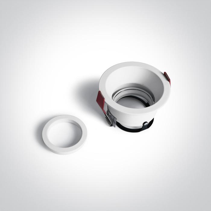 LED Spotlight White Circular Replaceable lamp 50W Aluminium One Light SKU:11105D4/W - Toplightco